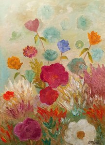 Verspielte Gartenblumen von Angeles M. Pomata