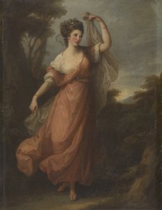 Eine tanzende junge Frau als Terpsichore