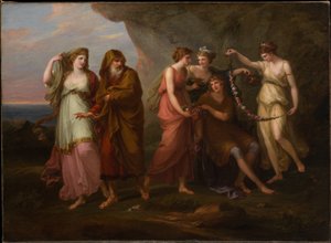 Telemach und die Nymphen der Kalypso von Angelica Kauffmann