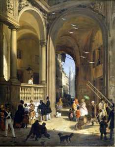 Mailand, Piazza Mercanti, um 1825