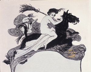 Hexen in der Luft. Illustration von Angelo Jank für Jugend von Angelo Jank