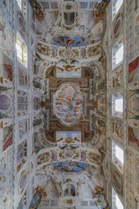 Decke des Saals mit den Bologna-Quartieren, Saal der Wachen, Este Herzogspalast, Sassuolo, Italien