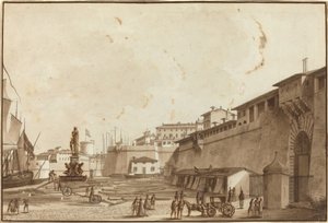 Blick auf Livorno von Angelo Uggeri