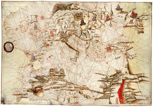 Das Mittelmeer, Schwarzes Meer und Nordost-Atlantik, ca. 1550