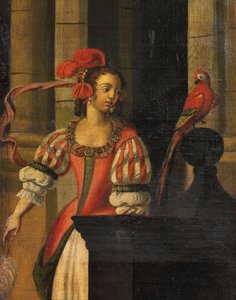 Vierfacher doppelseitiger Bildschirm, ca. 1700