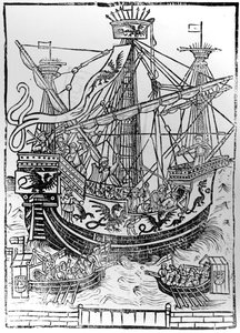 Der triumphale Einzug von Karl V., Heiliges Römisches Reich, in Brügge, 1515