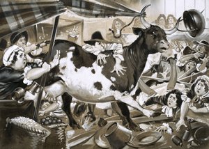 Eine Kuh geriet einmal in die Westminster Hall und verursachte Chaos von Angus McBride