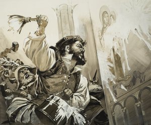 Fanatiker stürmen die Kirchen von Basel in der protestantischen Schweiz von Angus McBride