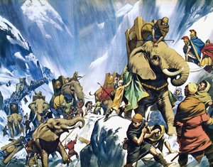 Hannibal überquert die Alpen