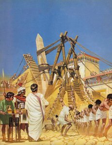 Aufrichtung der Nadel der Kleopatra in Ägypten von Angus McBride