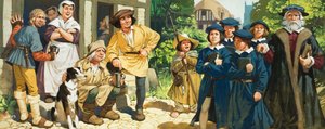 Schulkinder und ihr Lehrer von Angus McBride