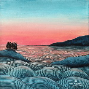 Küsten-Pinker Sonnenuntergang