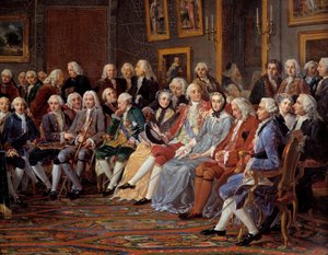 Der Salon von Madame Geoffrin (Detail)