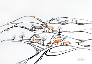 Winterdorf Hügel