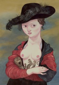 Porträt einer Dame mit einem Titi