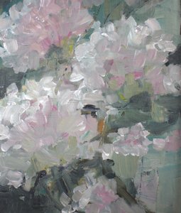 Impressionistisches Blumenabstrakt von Anna-Karin Bergius