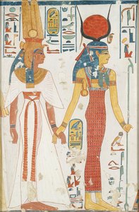 Kopie der Wandmalerei aus dem Grab der Königin Nefertari, Theben