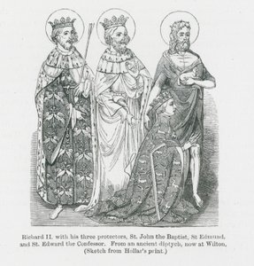 Richard II. mit seinen drei Beschützern, Johannes der Täufer, St. Edmund und St. Edward der Bekenner von Anna Brownell Jameson