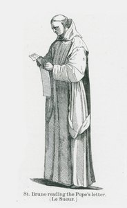 St. Bruno liest den Brief des Papstes von Anna Brownell Jameson