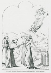St. Franziskus begegnet Armut, Keuschheit und Gehorsam von Anna Brownell Jameson