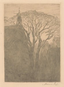 Baum bei einer Kirche von Anna Catharina Maria van Eeghen (signed by artist)