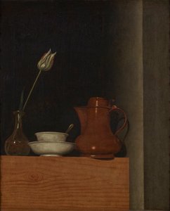 Stillleben mit Krug und Tulpe