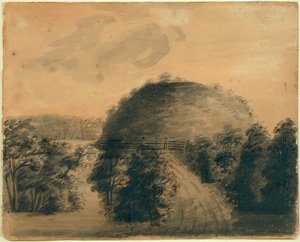 Zeichnung des Big Mound von Anna Maria Von Phul