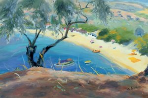 Achladies Bucht, Skiathos, Griechenland, 1985 von Anne Durham