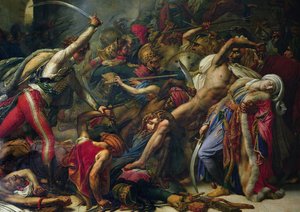 Der Aufstand in Kairo, 21. Oktober 1798 (Detail) von Anne Louis Girodet de Roucy Trioson