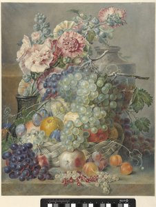 Stillleben mit Früchten und Blumen