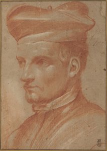 Porträt eines Geistlichen mit Birett von Annibale Carracci