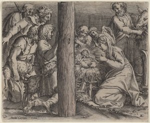 Die Anbetung der Hirten von Annibale Carracci