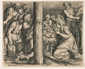 Die Anbetung der Hirten von Annibale Carracci
