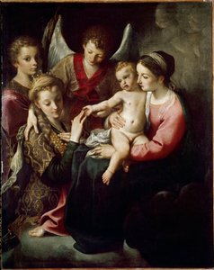 Die mystische Hochzeit der Heiligen Katharina von Annibale Carracci