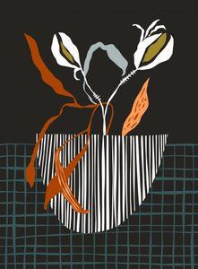 Abstrakte gestreifte Botanicals