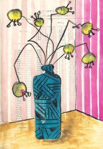Bunte Verspielte Vase