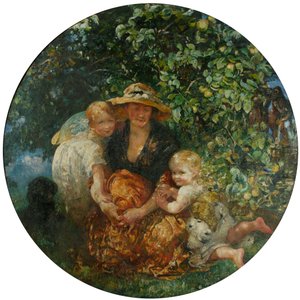 Mrs. A Scott-Elliot und Kinder