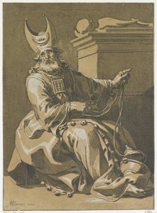 Aaron sitzend bei der Bundeslade von Anonymous