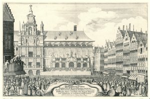 Verkündung des Friedens von Münster in Antwerpen, 1648 von Anonymous