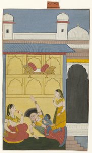 Baby Krishna tötet den Dämon Putana