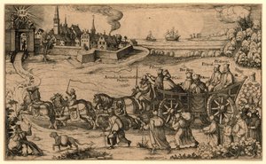 Wallfahrt der vertriebenen böhmischen und ungarischen Jesuiten nach dem Amsterdamer Rasphuis, 1619 von Anonymous