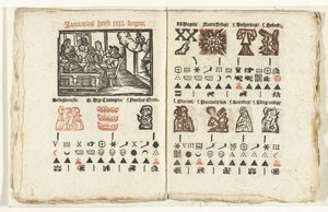 Seiten mit der Vorhersage für den Monat Januar, 1712