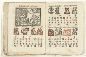 Seiten mit der Vorhersage für den Monat Oktober, 1712 von Anonymous