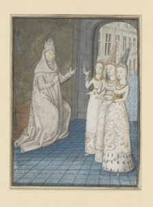 Boccaccio empfängt drei Frauen (Die Schicksale edler Männer und Frauen)