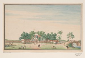 Landhaus des Gouverneurs am Großen Pass bei Colombo von Anonymous