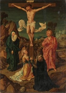 Kreuzigung mit der Jungfrau, dem Heiligen Johannes, Maria Magdalena, einem Stifter