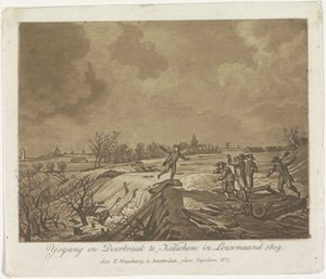 Deichbruch bei Kedichem, 1809