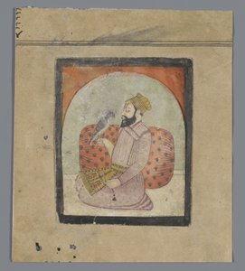 Ein Hindu-Mann mit einem Falken von Anonymous
