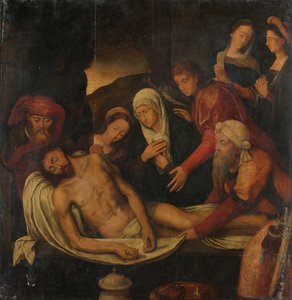 Grablegung Christi mit Joseph von Arimathäa und Nikodemus, Maria Magdalena, der Jungfrau Maria und dem heiligen Johannes dem Evangelisten