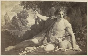 Fotoreproduktion einer (vermutlich) Zeichnung von Johannes dem Täufer von Anonymous